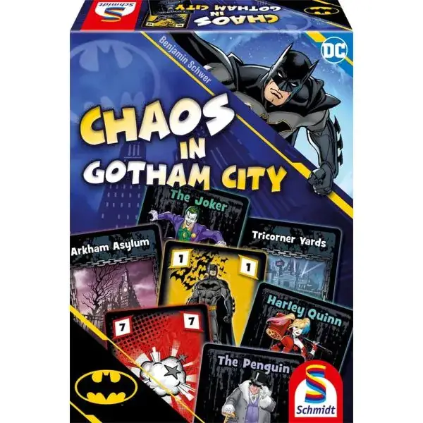Schmidt Spiele DC Super Hero: Batman – Chaos City, Kartenspiel
