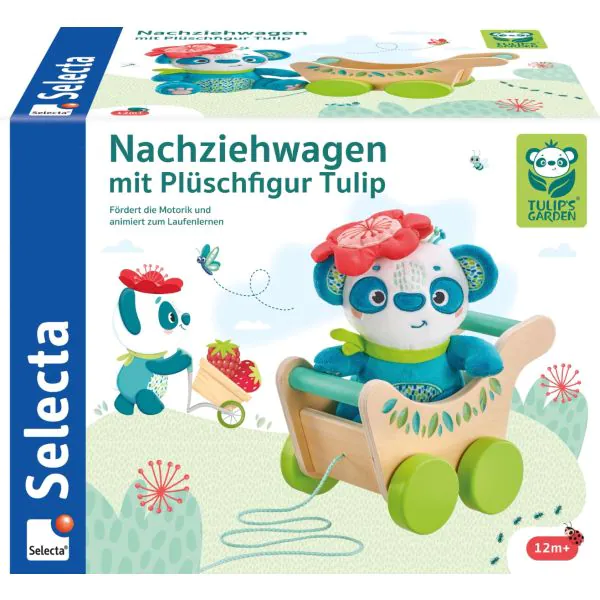 Schmidt Spiele TULIP'S GARDEN by SELECTA Soft Toy: Nachziehwagen mit Plüschfigur Tulip, 21 cm Angebote