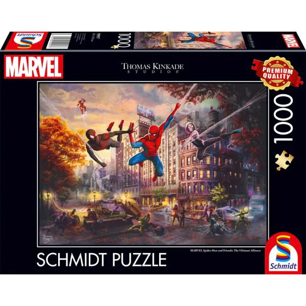 Schmidt Spiele Thomas Kinkade Studios: MARVEL - Spider-Man and Friends: The Ultimate Alliance, 1.000 Teile Puzzle
