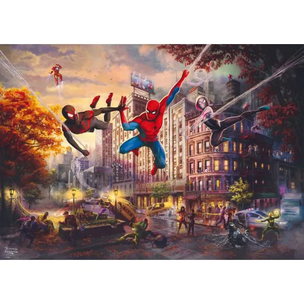 Schmidt Spiele Thomas Kinkade Studios: MARVEL - Spider-Man and Friends: The Ultimate Alliance, 1.000 Teile Puzzle Limitierter Zeitrabatt