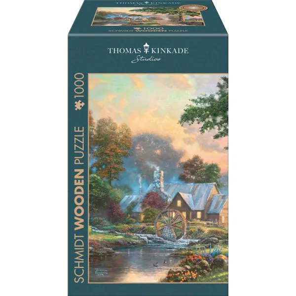 Schmidt Spiele Thomas Kinkade Studios: Am alten Mühlenbach, 1.000 Teile Holzpuzzle Rabatt