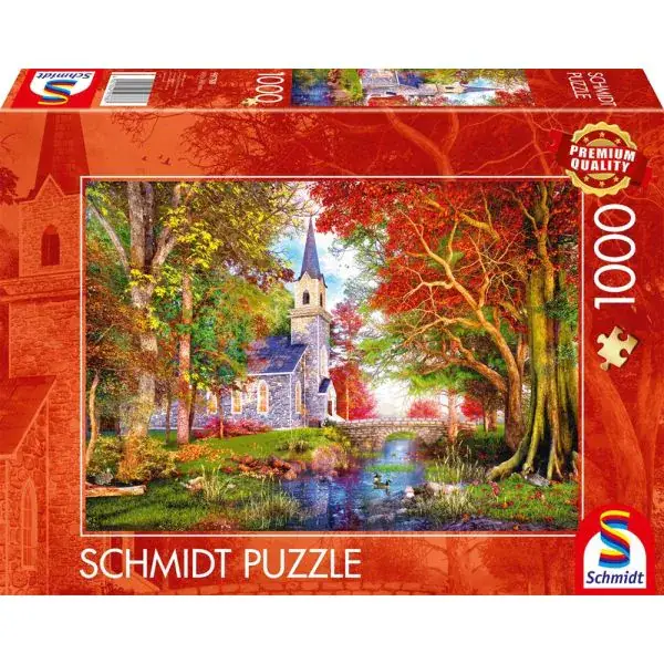 Schmidt Spiele Kapelle im Herbstzauber, 1.000 Teile Puzzle