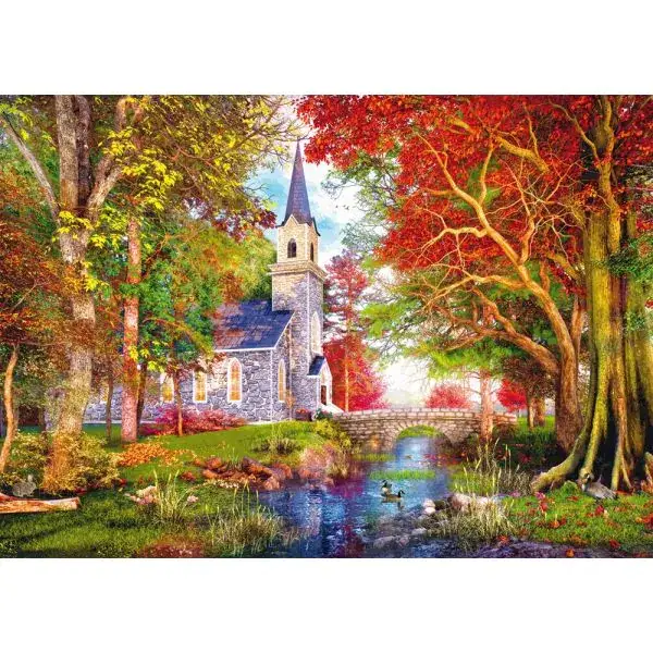 Schmidt Spiele Kapelle im Herbstzauber, 1.000 Teile Puzzle Versandkostenfrei