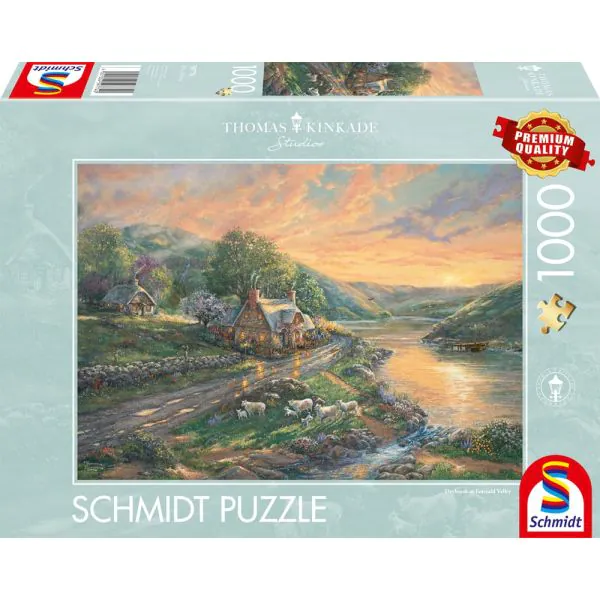 Schmidt Spiele Thomas Kinkade Studios: Tagesanbruch im Emerald Valley, 1.000 Teile Puzzle