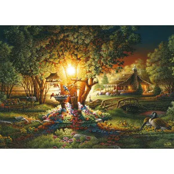 Schmidt Spiele Terry Redlin: Prächtiges Frühlingsleuchten, 1.000 Teile Puzzle Heißer Verkauf