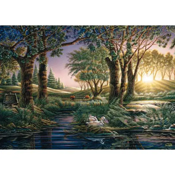 Schmidt Spiele Terry Redlin: Morgenzauber am Teich, 1.000 Teile Puzzle Top Angebot