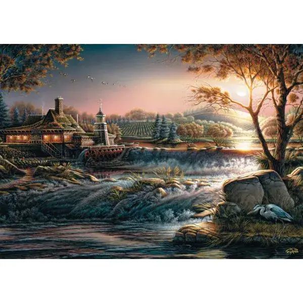 Schmidt Spiele Terry Redlin: Lichter in der Wildnis, 1.000 Teile Puzzle Neueste Mode