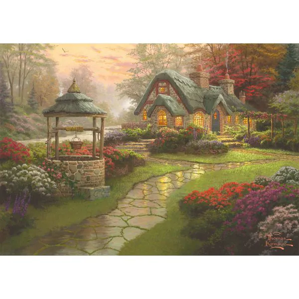 Schmidt Spiele Thomas Kinkade: Painter of Light - Haus mit Brunnen, 1.000 Teile Puzzle Wochenangebot