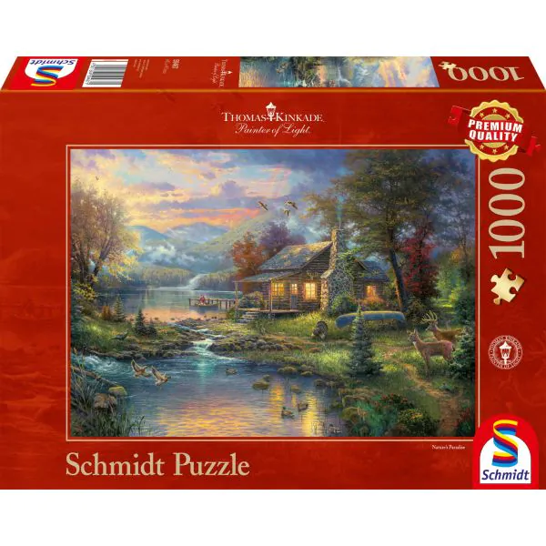 Schmidt Spiele Thomas Kinkade: Painter of Light - Im Naturparadies, 1.000 Teile Puzzle