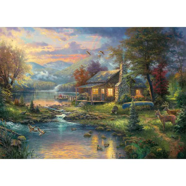 Schmidt Spiele Thomas Kinkade: Painter of Light - Im Naturparadies, 1.000 Teile Puzzle Letzte 3 Tage