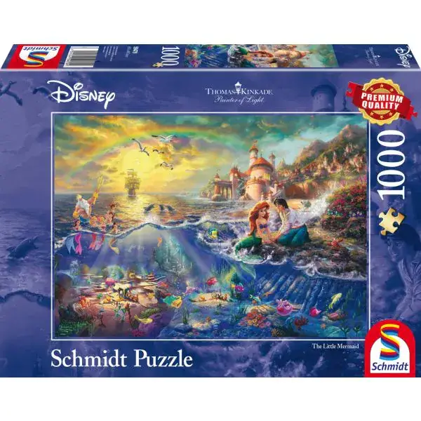 Schmidt Spiele Thomas Kinkade: Painter of Light - Disney Kleine Meerjungfrau Arielle, 1.000 Teile Puzzle