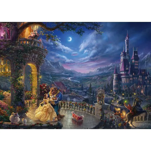 Schmidt Spiele Thomas Kinkade: Painter of Light - Disney, Die Schöne und das Biest - Tanz im Mondlicht, 1.000 Teile Puzzle Bis zu 65% Rabatt