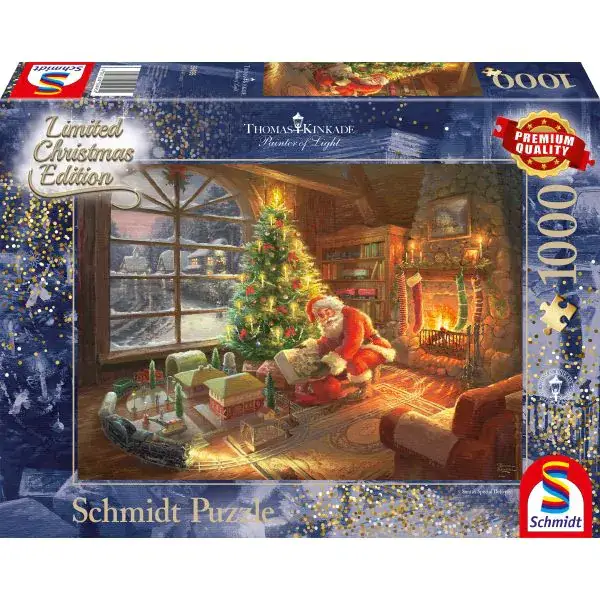 Schmidt Spiele Thomas Kinkade Studios: Painter of Light - Der Weihnachtsmann ist da! - Limited Edition, 1.000 Teile Puzzle