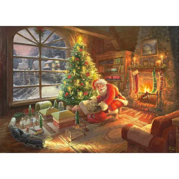 Schmidt Spiele Thomas Kinkade Studios: Painter of Light - Der Weihnachtsmann ist da! - Limited Edition, 1.000 Teile Puzzle Discount Store für neue Produkte
