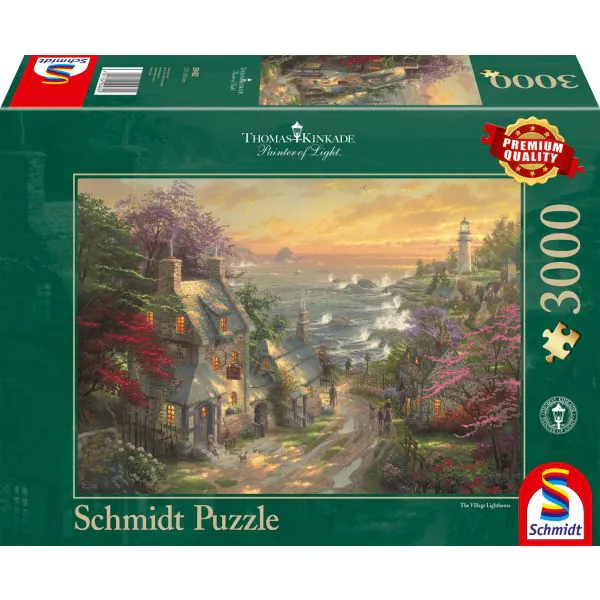 Schmidt Spiele Thomas Kinkade: Dörfchen am Leuchtturm, 3.000 Teile Puzzle
