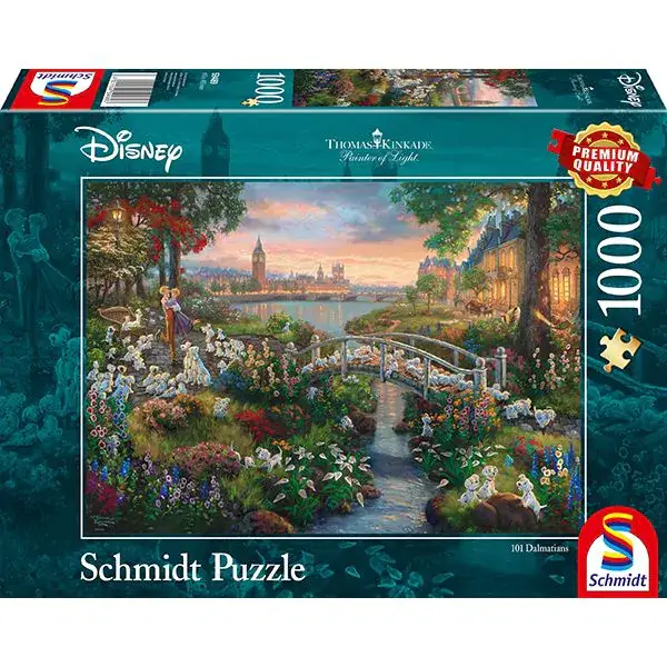 Schmidt Spiele Thomas Kinkade Studios: Painter of Light - Disney 101 Dalmatiner, 1.000 Teile Puzzle