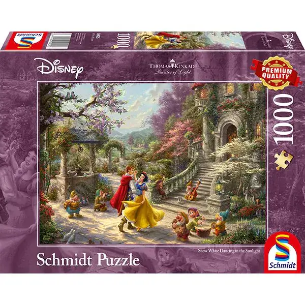 Schmidt Spiele Thomas Kinkade Studios: Painter of Light - Disney Schneewittchen - Tanz mit dem Prinzen, 1.000 Teile Puzzle