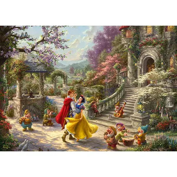 Schmidt Spiele Thomas Kinkade Studios: Painter of Light - Disney Schneewittchen - Tanz mit dem Prinzen, 1.000 Teile Puzzle Fabrikladen