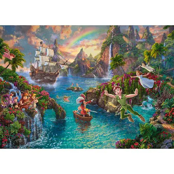 Schmidt Spiele Thomas Kinkade: Painter of Light - Disney, Peter Pan, 1.000 Teile Puzzle Begrenzt auf 3 Tage