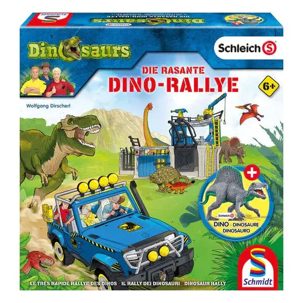 Schmidt Spiele Schleich ®: Dinosaurs – Die rasante Dino-Rallye, Kinderspiel