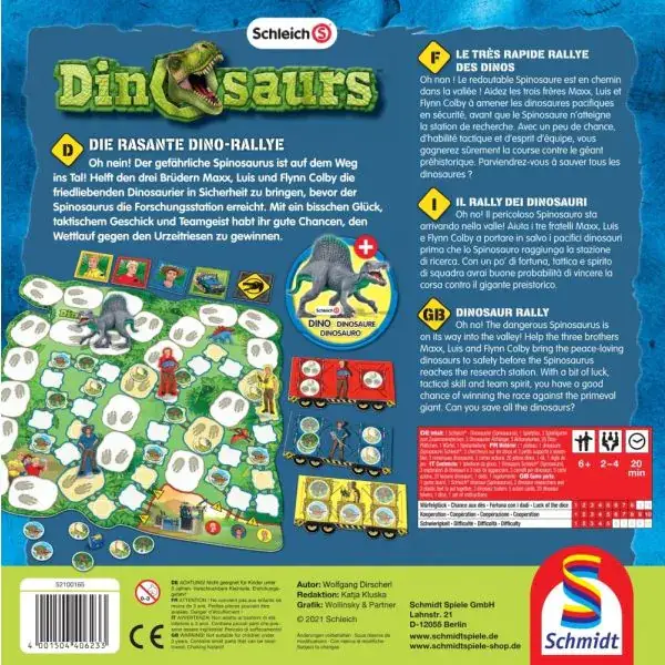 Schmidt Spiele Schleich ®: Dinosaurs – Die rasante Dino-Rallye, Kinderspiel Günstiger Verkauf
