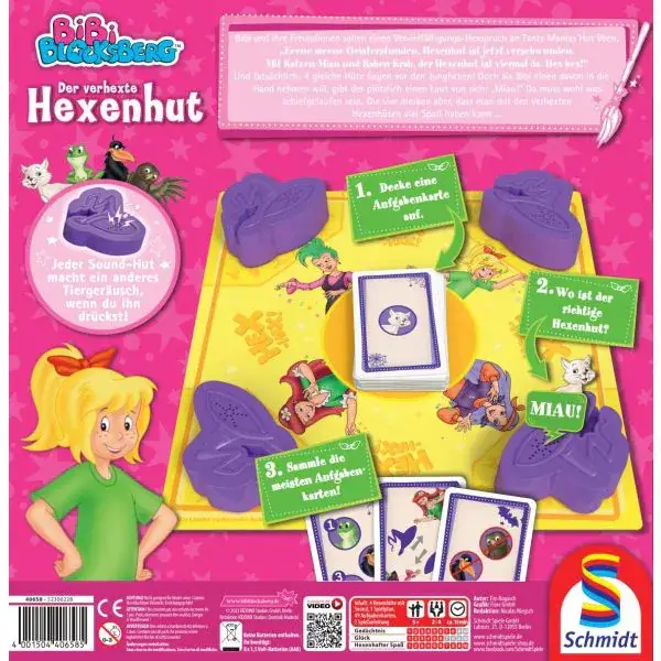 Schmidt Spiele Bibi Blocksberg: Der verhexte Hexenhut, Kinderspiel Muttertagsangebot