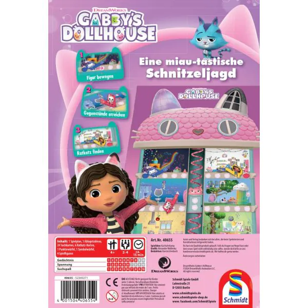 Schmidt Spiele Gabby's Dollhouse: Eine miau-tastische Schnitzeljagd, Kinderspiel Jubiläumsangebot