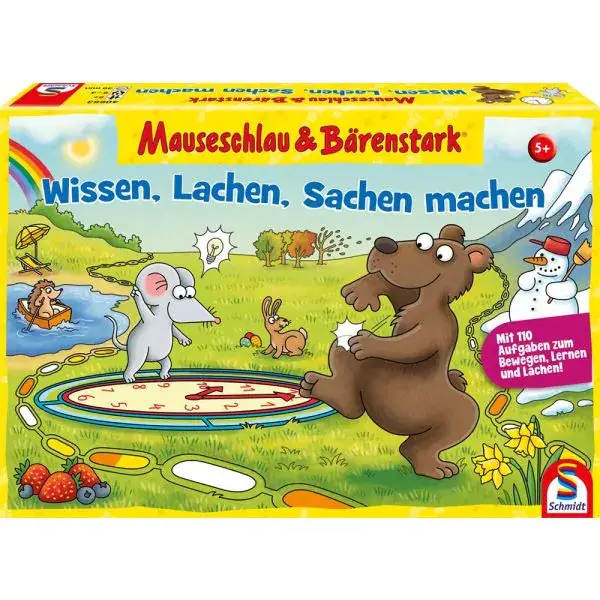 Schmidt Spiele Mauseschlau & Bärenstark: Wissen, Lachen, Sachen Machen, Kinderspiel