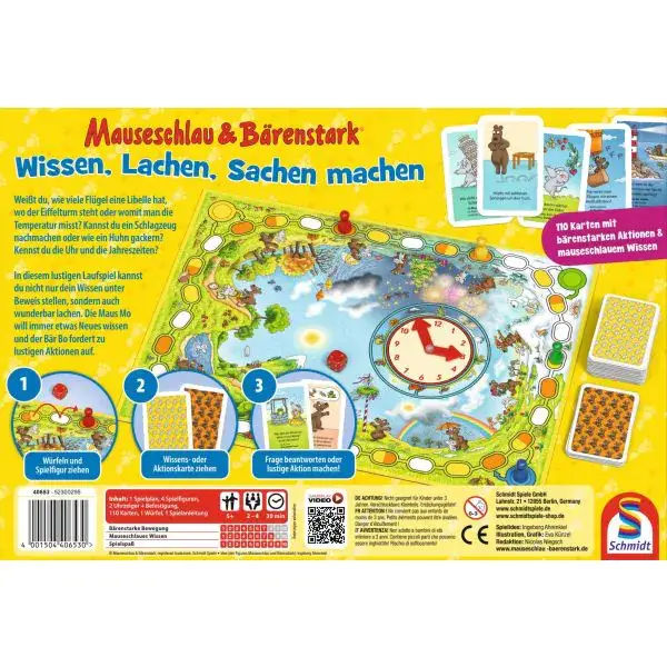 Schmidt Spiele Mauseschlau & Bärenstark: Wissen, Lachen, Sachen Machen, Kinderspiel Heißer Verkauf