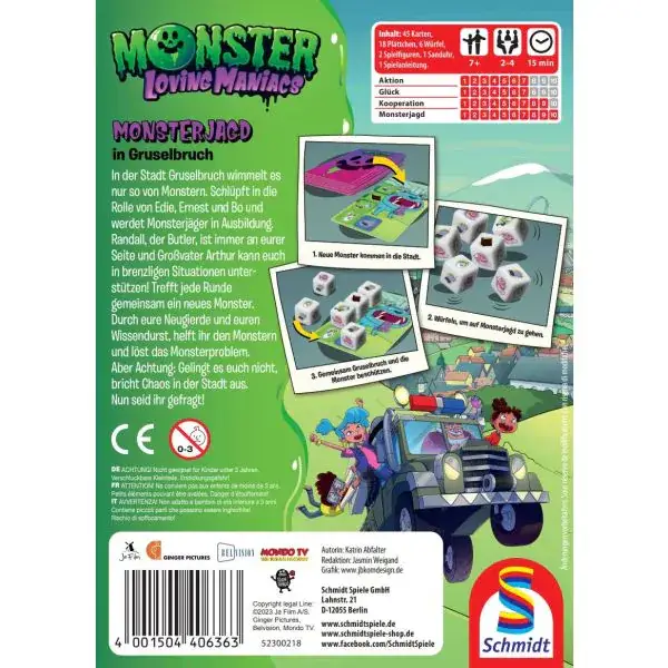 Schmidt Spiele Monster Loving Maniacs: Monsterjagd in Gruselbruch, Kinderspiel Top Angebot