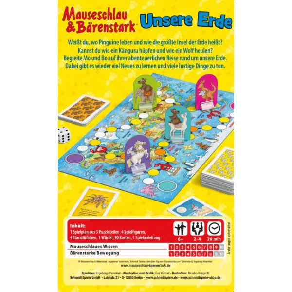 Schmidt Spiele Mauseschlau & Bärenstark: Unsere Erde, Reisespiel in der Metalldose Neueste Mode