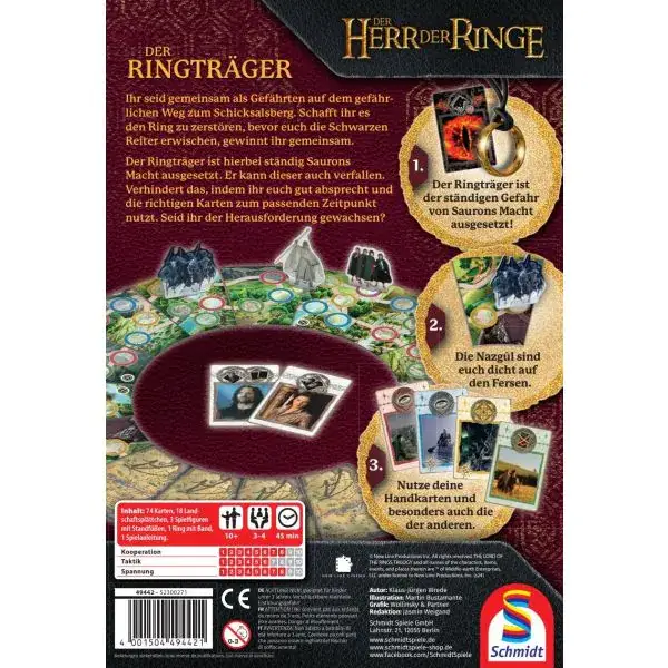 Schmidt Spiele Der Herr der Ringe: Der Ringträger, Familienspiel Große Rabatte