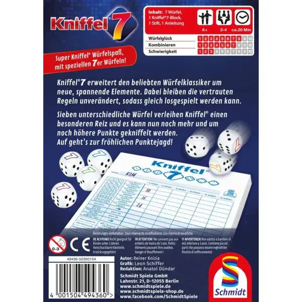 Schmidt Spiele Kniffel® 7, Würfelspiel Neuheiten