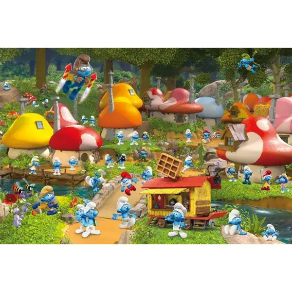 Schmidt Spiele Die Schlümpfe: In Schlumpfhausen, 200 Teile Kinderpuzzle mit Add-on Super Sparpreis