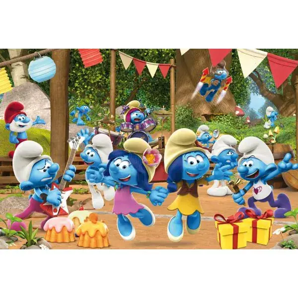 Schmidt Spiele Die Schlümpfe: Verschlumpfte Party, 100 Teile Kinderpuzzle mit Add-on Kostenlose Rückgabe