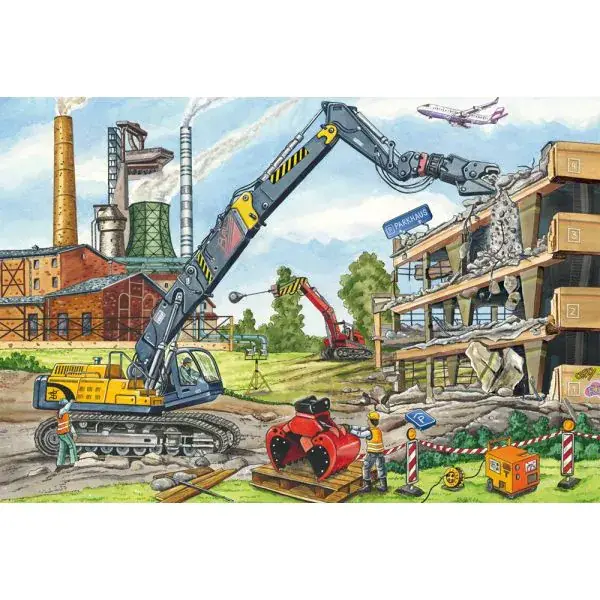 Schmidt Spiele Meine liebsten Baustellenfahrzeuge, 3 x 48 Teile Kinderpuzzle Letzte 3 Tage