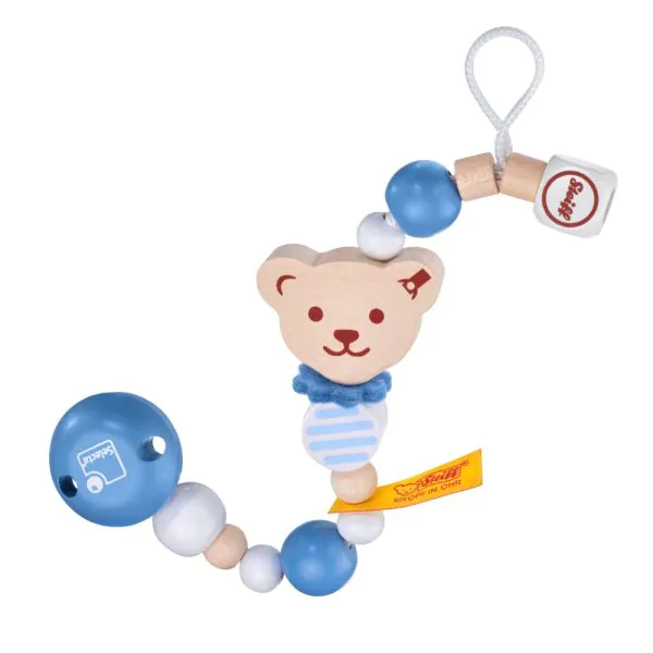 Schmidt Spiele Steiff: Schnullerkette blau, 21 cm