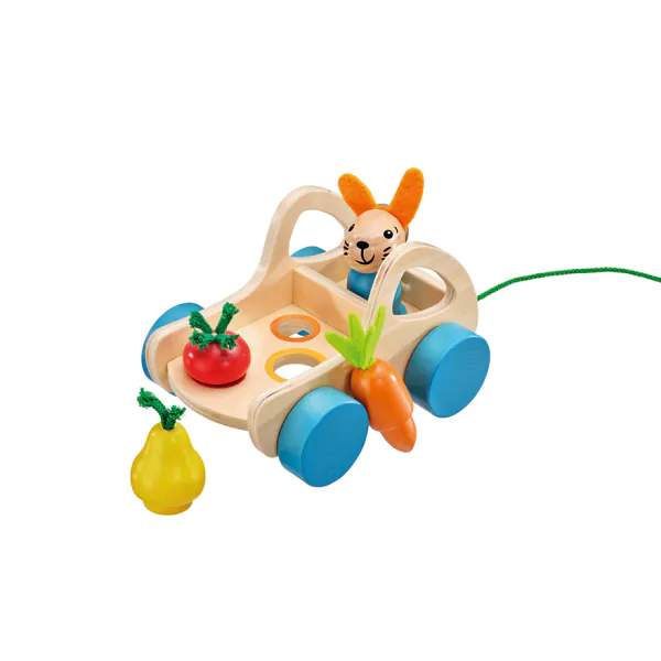 Schmidt Spiele Verdurino, Obst und Gemüsewagen, Nachzieh- und Sortierspielzeug