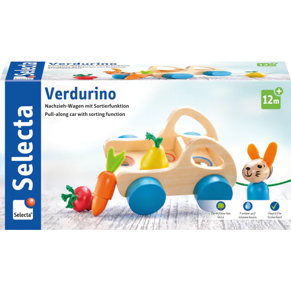 Schmidt Spiele Verdurino, Obst und Gemüsewagen, Nachzieh- und Sortierspielzeug Speichern exportieren