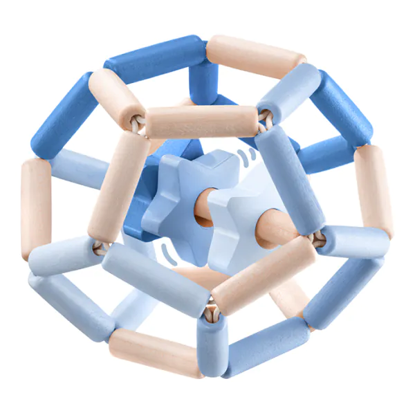 Schmidt Spiele bellybutton: Sternentanz blau, Greiflingsball, 11,5 cm