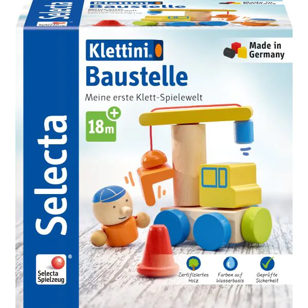 Schmidt Spiele Klettini® Baustelle, Klett-Stapelspielzeug Schlussverkauf