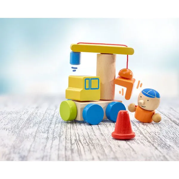 Schmidt Spiele Klettini® Baustelle, Klett-Stapelspielzeug Schlussverkauf