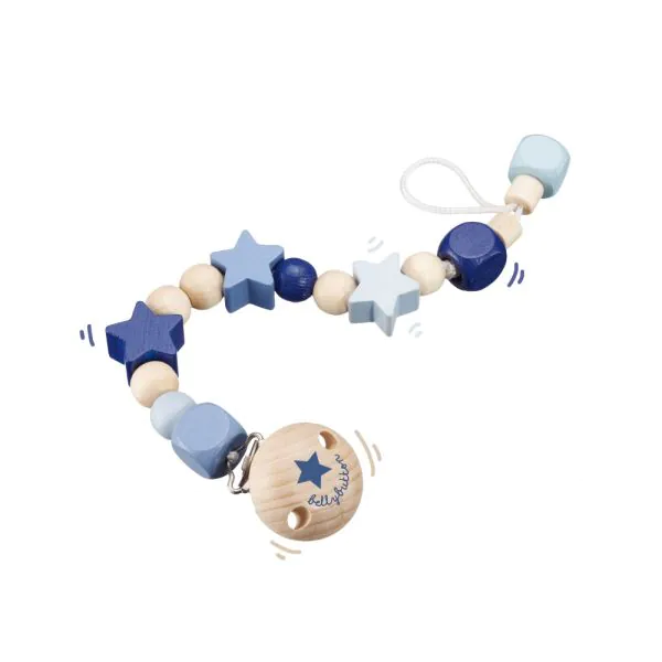 Schmidt Spiele bellybutton: Schnullerkette Sternchenglück blau