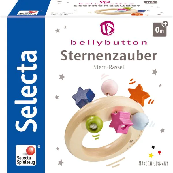 Schmidt Spiele bellybutton: Sternenzauber, Greifling aus Holz, 8 cm Osterangebot