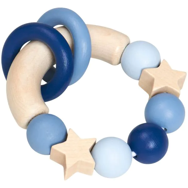 Schmidt Spiele bellybutton: Glücksgriff blau, Greifling aus Holz, 7,5 cm