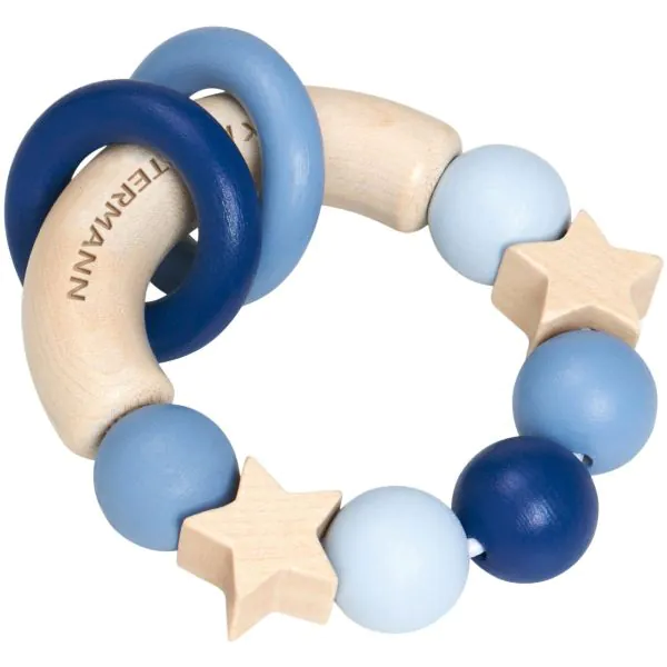 Schmidt Spiele bellybutton: Glücksgriff blau, Greifling aus Holz, 7,5 cm Vatertagsangebot