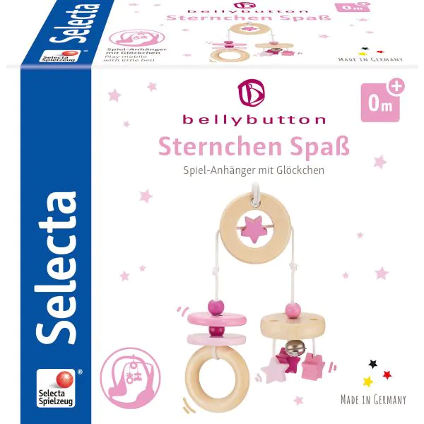 Schmidt Spiele bellybutton: Sternchen Spaß, Minitrapez, Mobile aus Holz, Rosa, 15,5 cm Valentinstagsangebot