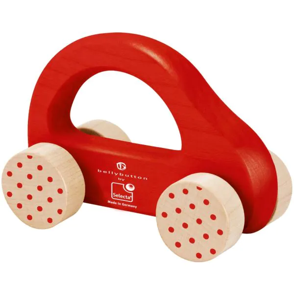 Schmidt Spiele bellybutton: Kleiner Flitzer, Greifling aus Holz, Rot, 10cm