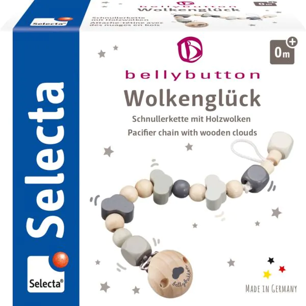 Schmidt Spiele bellybutton: Schnullerkette Wolkenglück Heißer Verkauf