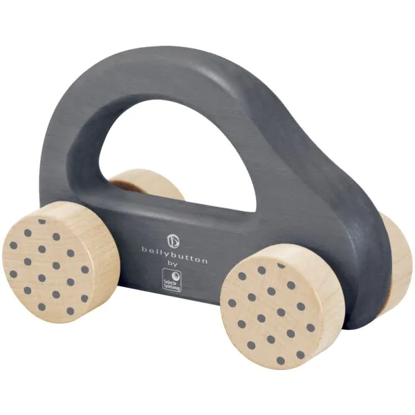 Schmidt Spiele bellybutton: Kleiner Flitzer, Greifling aus Holz, Grau, 10cm